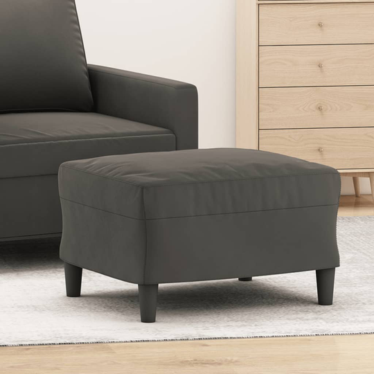 vidaXL Fotpall mörkgrå 60x50x41 cm sammet