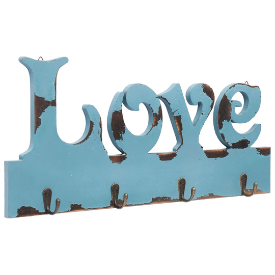 vidaXL Väggkrokar LOVE 50x23 cm