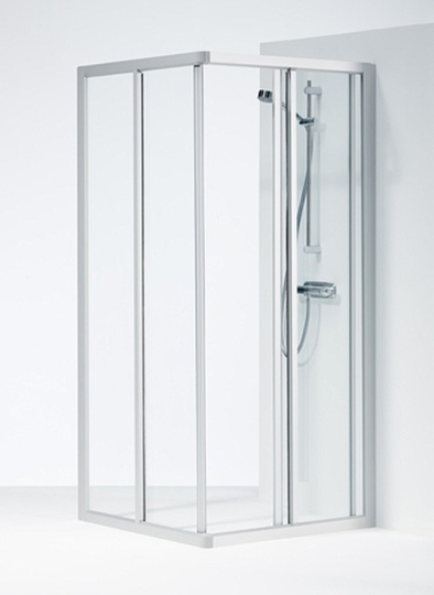 Ifö Duschvägg Solid Klar Glas SVH NK 700 x 900 Aluminium