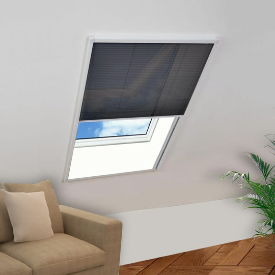 vidaXL Plisserat insektsnät för fönster aluminium 60x160 cm