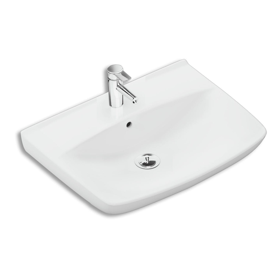 Ifö Tvättställ Spira Square Med Kranhål 60 cm