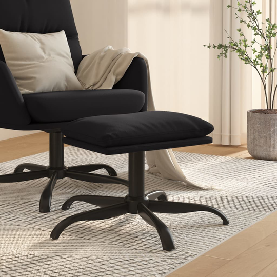 vidaXL Fotpall svart 60x60x39 cm sammet
