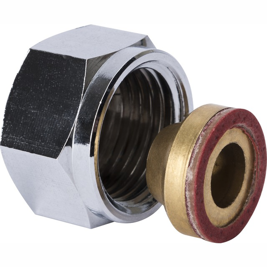 KOPPARRÖRSHALVKOPPLING 10XR15 KROM | Beijerbygg Byggmaterial