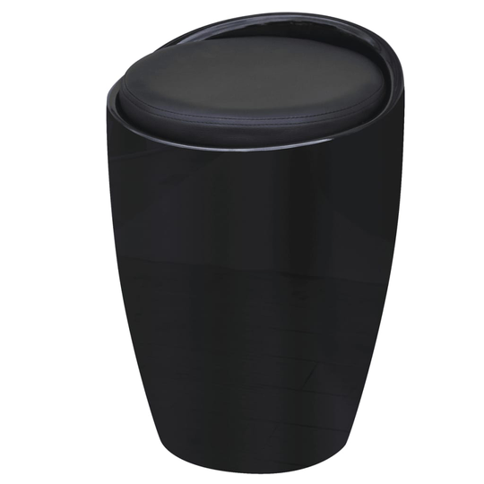 vidaXL Pall svart konstläder