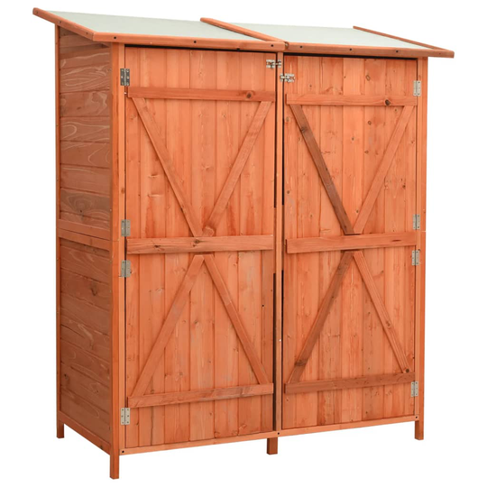 vidaXL Redskapsbod 140x75x160 cm massivt granträ