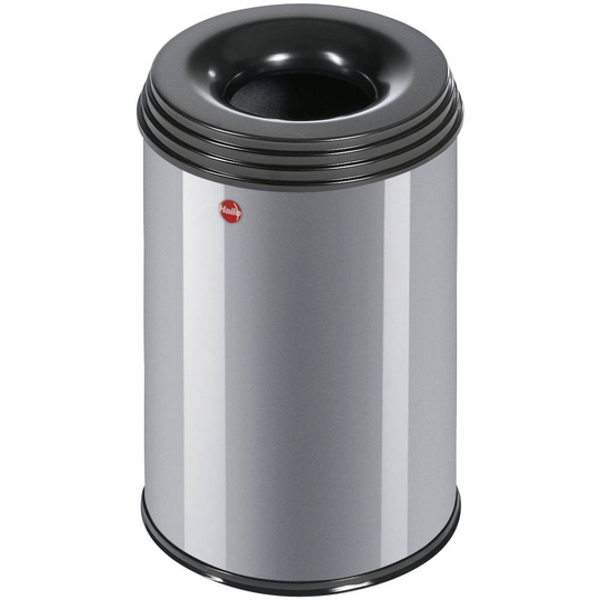Hailo Papperskorg ProfiLine safe M 0915-652 15 l (B x H) 25.5 cm x 34 cm Stålbleck Silver, Svart 1 st