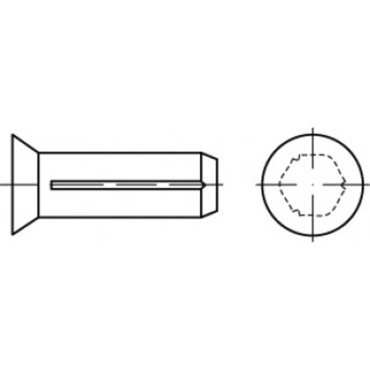 Spik för nedsänkning i skåra (Ø x L) 3 mm x 12 mm Stål TOOLCRAFT TO-5386203 500 st