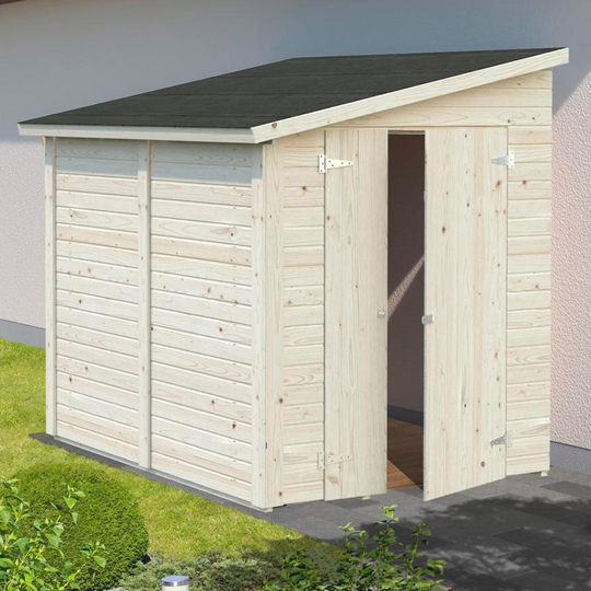Fasadmonterat förråd Mia 3,7–5,5 m² 3,7 m², Takpapp