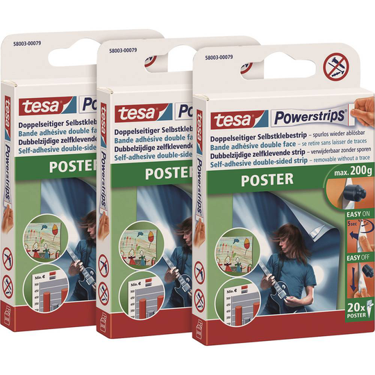 Krok Vit POWERSTRIPS® Poster tesa Innehåll: 60 st