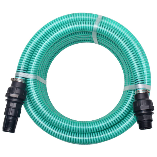 vidaXL Sugslang med koppling 4 m 22 mm grön