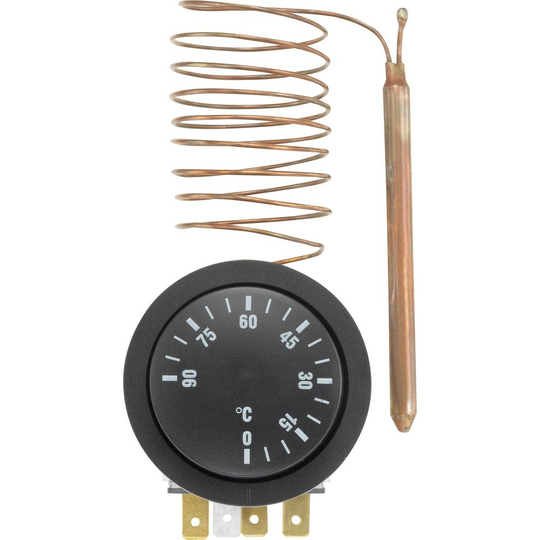Termostat för inbyggnad 0 till 90 °C Basetech Y304958C