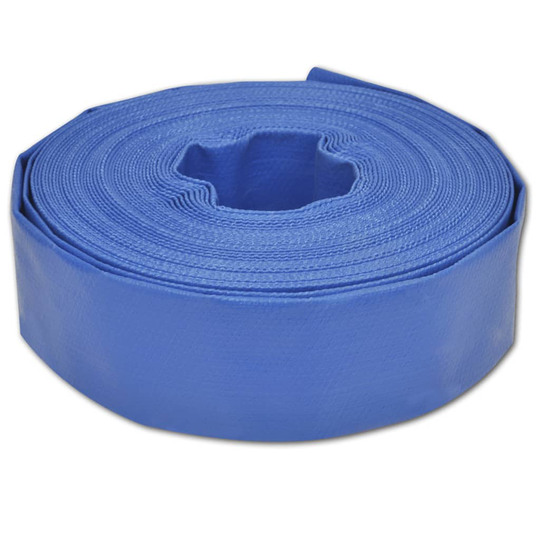 vidaXL Platt slang 25 m 2" PVC vattenleverans