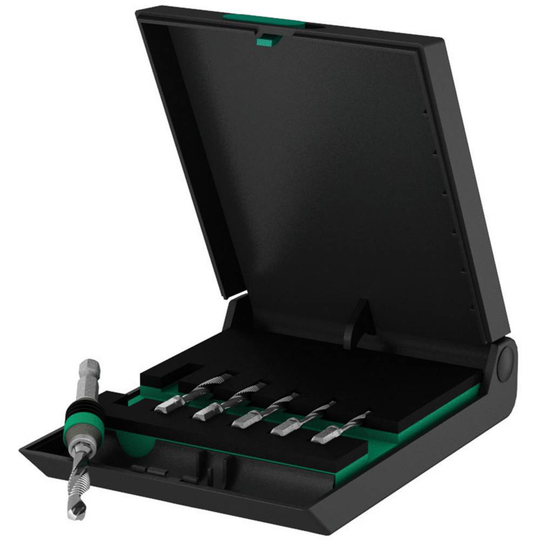 Wera 05104651001 Kombi Gängtappborr-set 7 delar metrisk Högerskärning DIN 3126 HSS 1 set