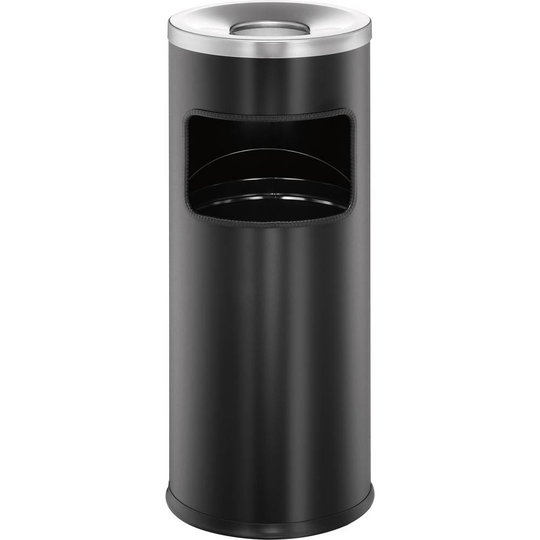 Papperskorg 17 l Durable Durable (Ø x H) 250 mm x 630 mm Svart Inkl. askkopp 1 st