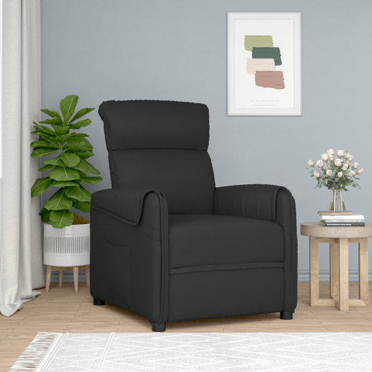 vidaXL Reclinerfåtölj svart tyg