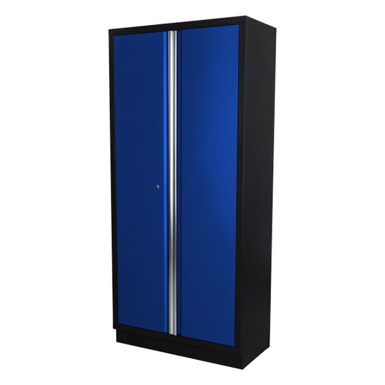 PELA 531976 Högskåp 915x458x2000 mm, blå/svart