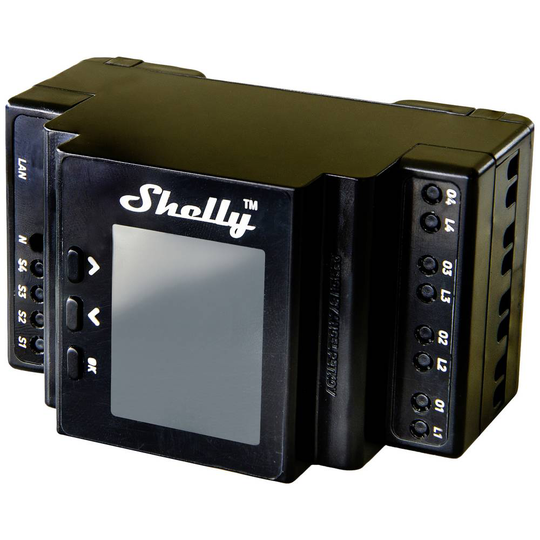 Shelly 4Pro PM Shelly Styrenhet/Main Panel Bluetooth, Wi-Fi