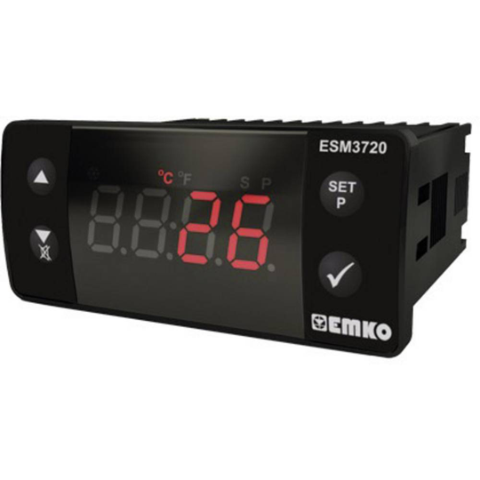 Emko ESM-3720 2-punkts- och PID-regulator Termostat Pt100 -50 till 400 °C Relä 16 A (L x B x H) 65 x 76 x 35 mm