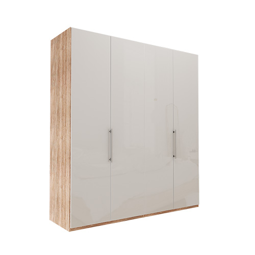 Garderob Atlanta - Ljus rustik ek 200 cm, 236 cm, Utan kornisch / ram