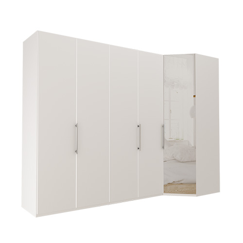 Garderob Atlanta - Vit 200 cm, 216 cm, Vit