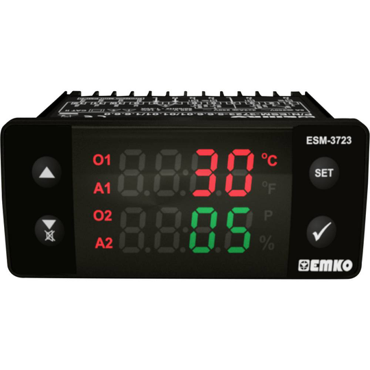 Emko ESM-3723.8.5.5.0.1/01.01/1.0.0.0 2-punkts- och PID-regulator Termostat Relä 5 A (L x B x H) 65 x 76 x 35 mm