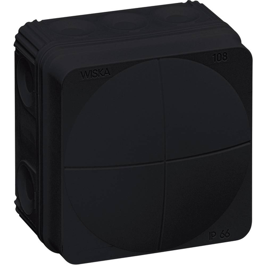 Wiska 10061999 Avgreningsbox (L x B x H) 76 x 76 x 51 mm Svart IP66