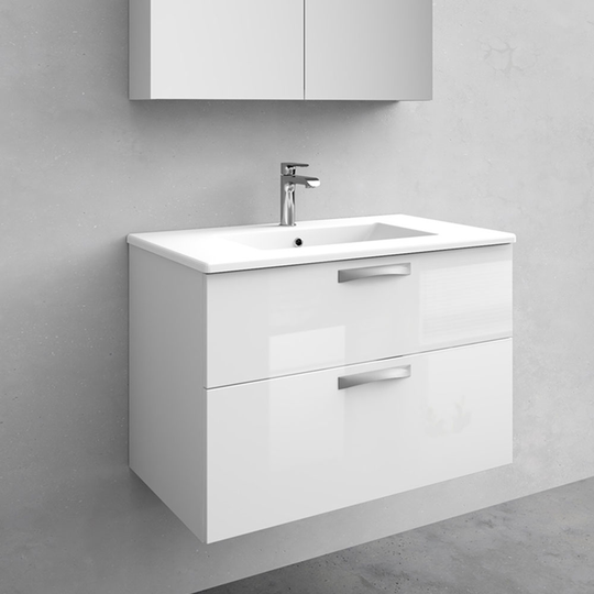 Kommod med tvättställ Noro City Vit Blank 800 mm