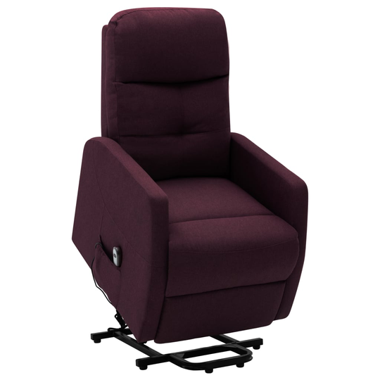 vidaXL Reclinerfåtölj med uppresningshjälp lila tyg