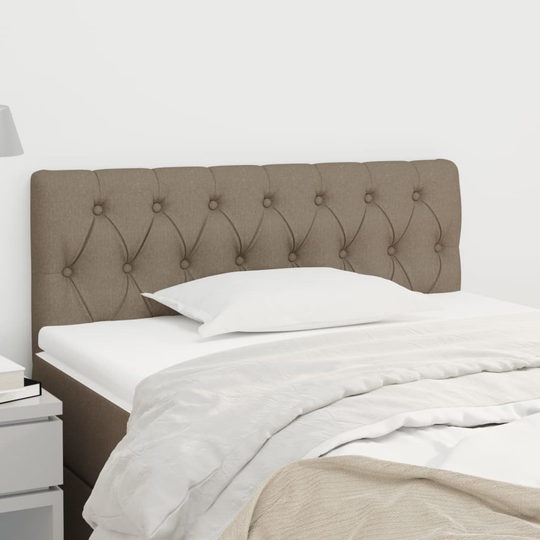 vidaXL Huvudgavel taupe 100 x 7 x 78/88 cm tyg