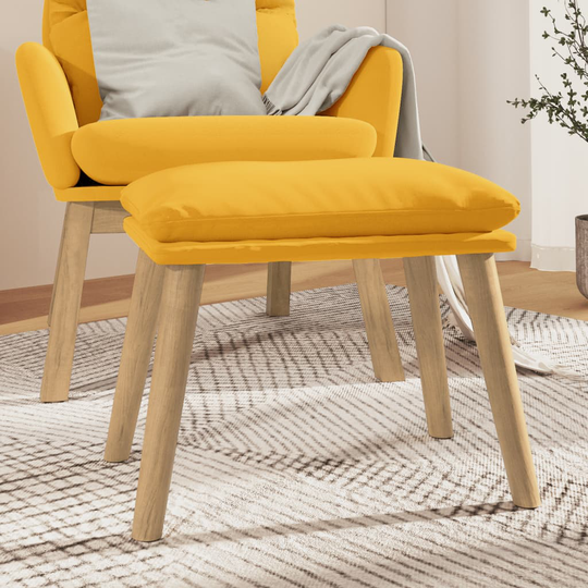 vidaXL Fotpall senapsgul 45x29,5x39 cm sammet