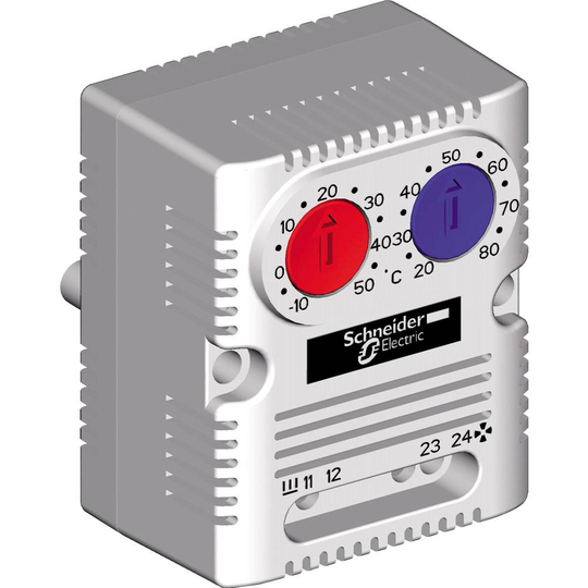 Termometer till kopplingsskåp NSYCCOTHD Schneider Electric 250 V 1 NO, 1 NC (L x B x H) 44 x 56 x 68 mm