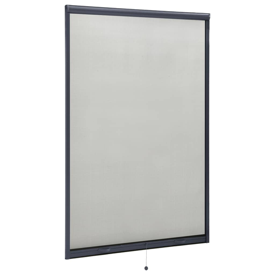 vidaXL Insektsnät för fönster antracit 110x170 cm