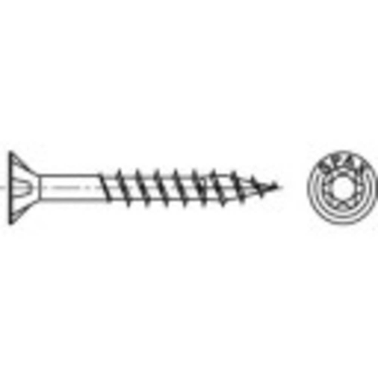 SPAX R 88091 Senkkopf/T-STAR TG 191010450603 Försänkta skruvar 4.5 mm 60 mm T-profil Stål galvaniskt förzinkad 100 st