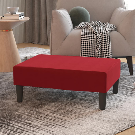 vidaXL Fotpall vinröd 78x56x32 cm sammet