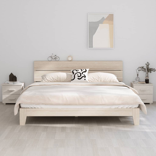vidaXL Sängbord 2 st vit 40x35x44,5 cm massiv furu