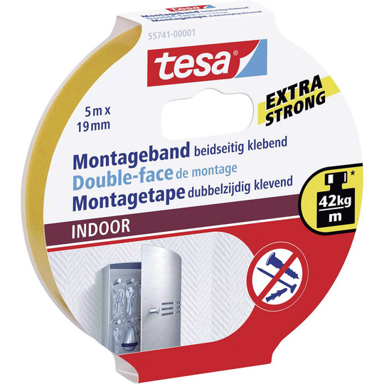 tesa INDOOR 55741-00001-03 Monteringsband tesa® Powerbond Orange (L x B) 5 m x 19 mm 1 st