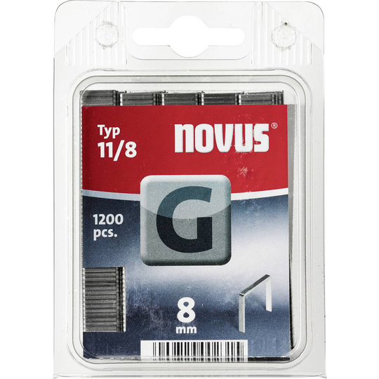 Flattrådshäftklammer - typ 11 1200 st Novus 102271201 N/A Mått (L x B) 8 mm x 10.6 mm