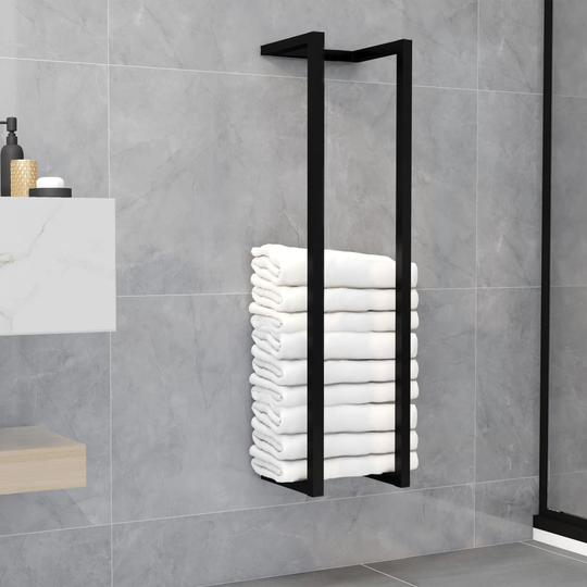 vidaXL Handdukshängare svart 25x20x95 cm järn