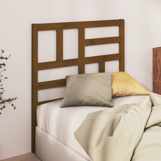 vidaXL Sänggavel honungsbrun 96x4x104 cm massiv furu