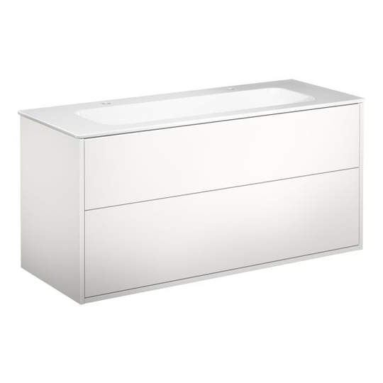 Gustavsberg Artic Kommod 120 cm, med tvättställ, 2 st bl.hål