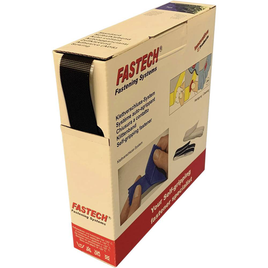Kardborreband för pålimning Hotmelt Mikro-krok (L x B) 10 m x 25 mm Svart FASTECH® B25-ETN32HM9910 10 m