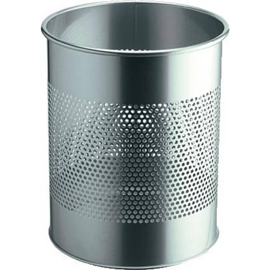 Durable Papperskorg 3310 331023 15 l (Ø x H) 260 mm x 315 mm Metall Silver 1 st
