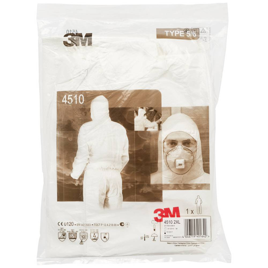 3M 4532+W2XL Engångsskyddskläder Storlek: XXL Vit