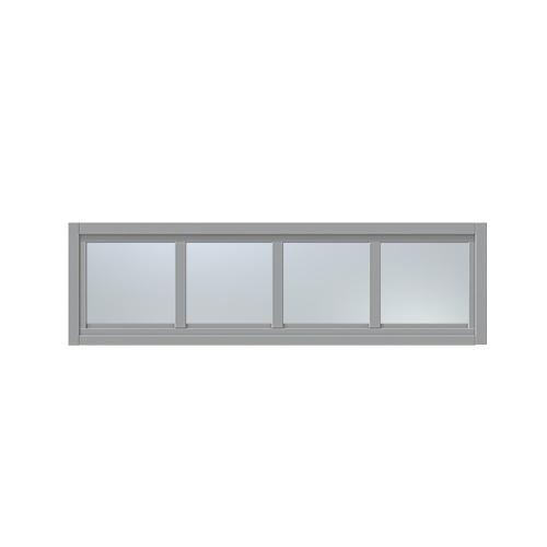 Överljus med spröjs Näs 9x3, Stengrå, Frostat glas
