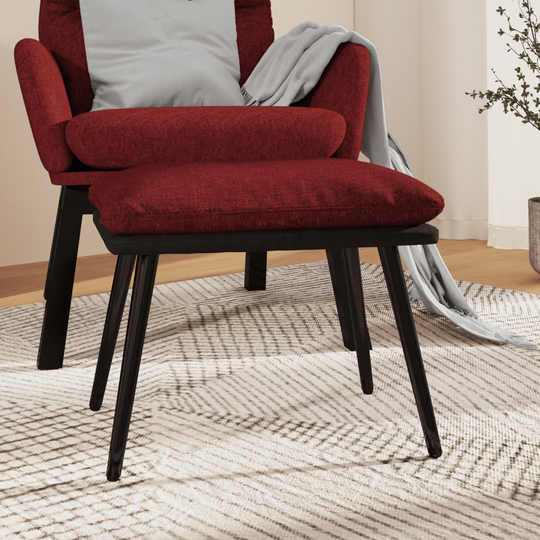 vidaXL Fotpall vinröd 45x29,5x39 cm tyg och konstläder