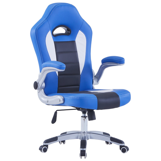 vidaXL Gamingstol blå konstläder