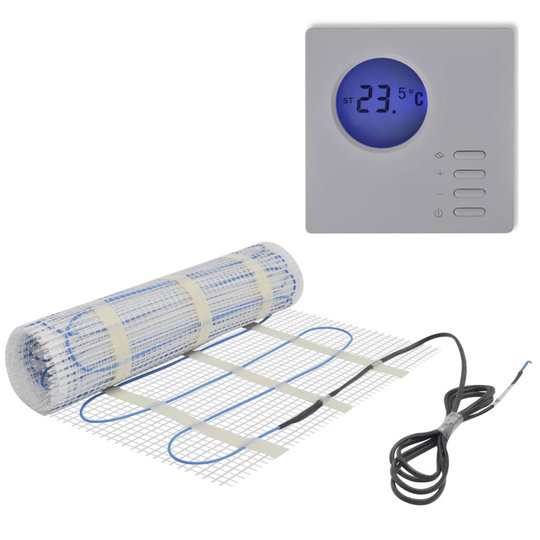 Golvvärmematta 4 m² 200 W/m² med digital termostat