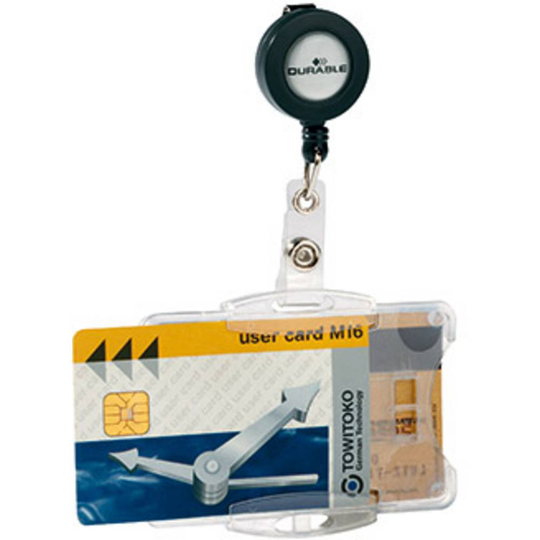 Durable 821919 ID-korthållare Transparent 10 st/paket 0.8 m