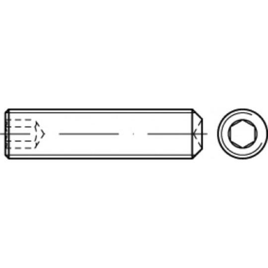 TOOLCRAFT TO-5415795 Gängstift M8 16 mm Stål galvaniskt förzinkad 200 st