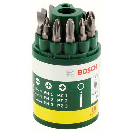Bosch Accessories Promoline 2607019454 Bit-Set 10 delar Spår, Stjärnspår Phillips, Stjärnspår Pozidriv
